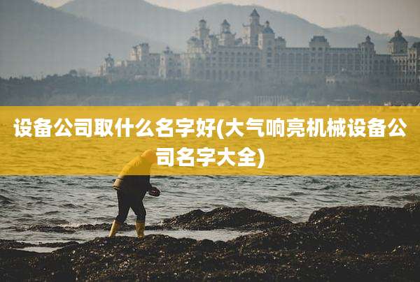 设备公司取什么名字好(大气响亮机械设备公司名字大全)