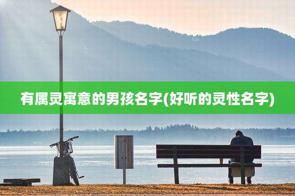 有属灵寓意的男孩名字(好听的灵性名字)