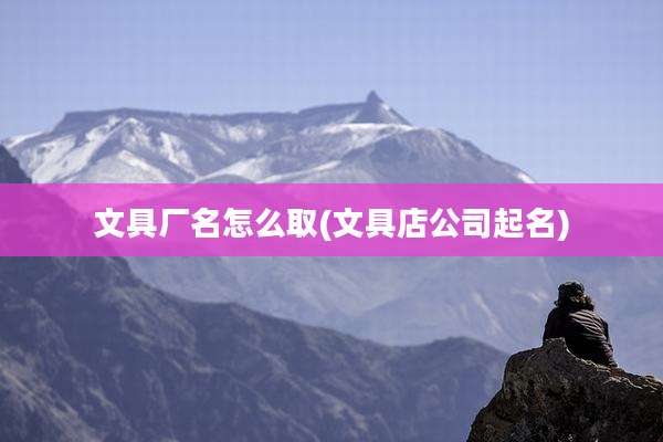 文具厂名怎么取(文具店公司起名)
