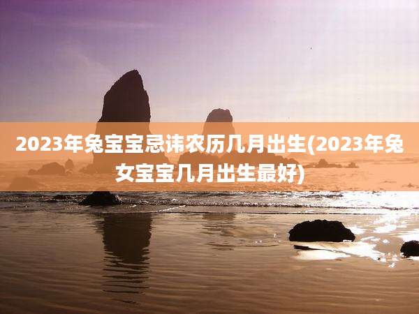 2023年兔宝宝忌讳农历几月出生(2023年兔女宝宝几月出生最好)