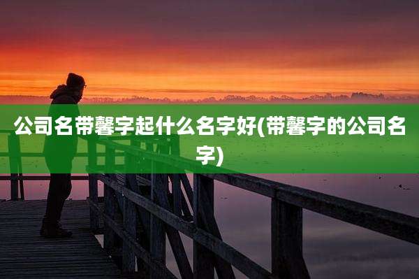 公司名带馨字起什么名字好(带馨字的公司名字)