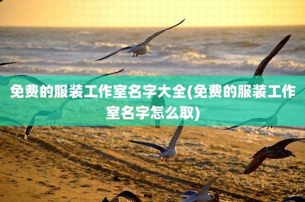 免费的服装工作室名字大全(免费的服装工作室名字怎么取)
