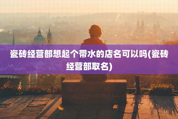 瓷砖经营部想起个带水的店名可以吗(瓷砖经营部取名)