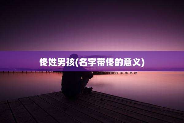 佟姓男孩(名字带佟的意义)