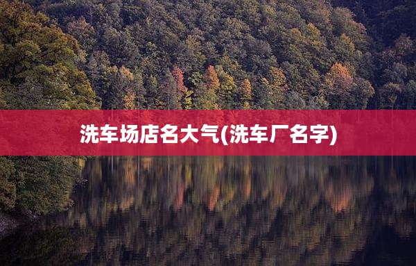 洗车场店名大气(洗车厂名字)
