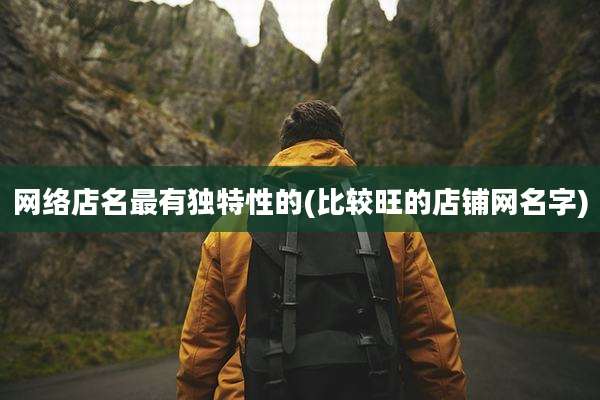 网络店名最有独特性的(比较旺的店铺网名字)