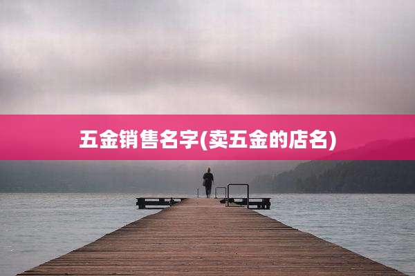 五金销售名字(卖五金的店名)