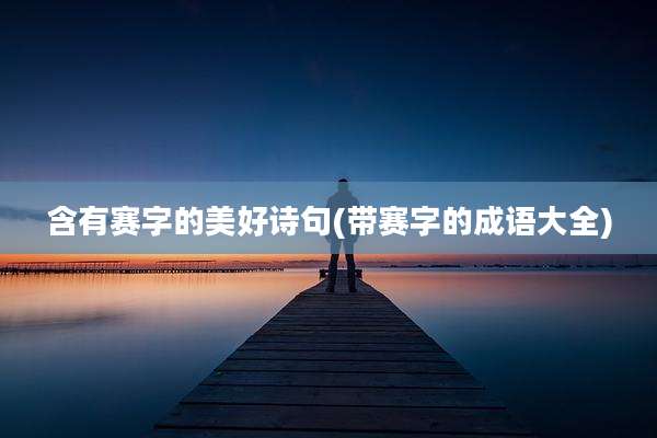 含有赛字的美好诗句(带赛字的成语大全)