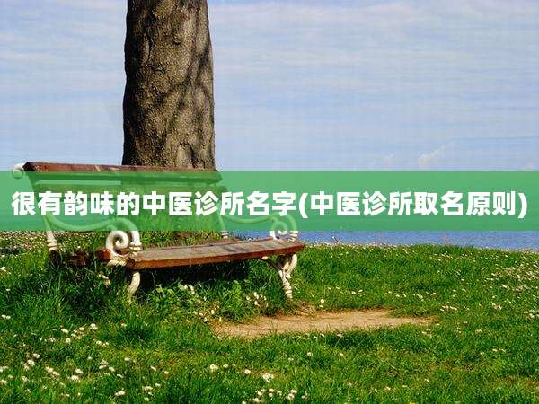 很有韵味的中医诊所名字(中医诊所取名原则)