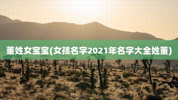 董姓女宝宝(女孩名字2021年名字大全姓董)
