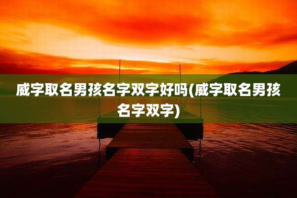 威字取名男孩名字双字好吗(威字取名男孩名字双字)