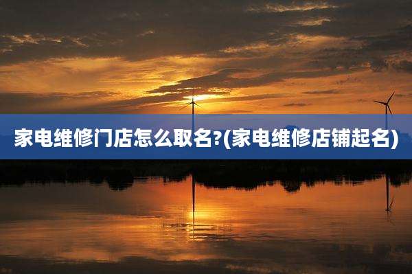 家电维修门店怎么取名?(家电维修店铺起名)