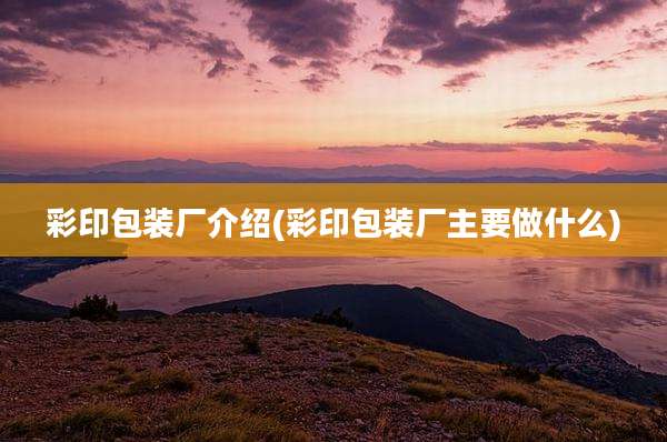 彩印包装厂介绍(彩印包装厂主要做什么)