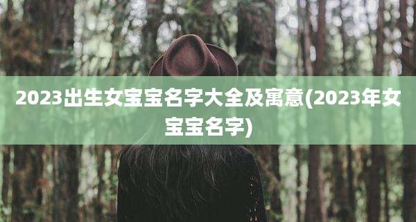 2023出生女宝宝名字大全及寓意(2023年女宝宝名字)