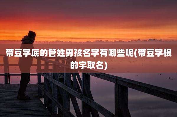 带豆字底的管姓男孩名字有哪些呢(带豆字根的字取名)