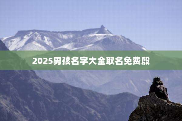 2025男孩名字大全取名免费殷