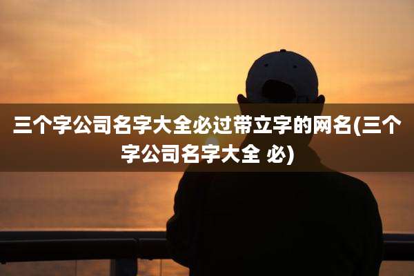 三个字公司名字大全必过带立字的网名(三个字公司名字大全 必)