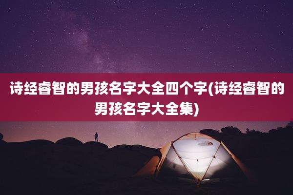 诗经睿智的男孩名字大全四个字(诗经睿智的男孩名字大全集)