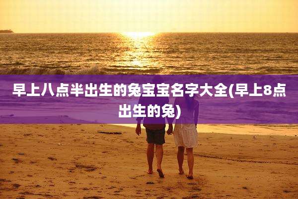 早上八点半出生的兔宝宝名字大全(早上8点出生的兔)