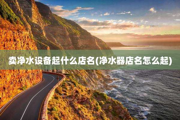 卖净水设备起什么店名(净水器店名怎么起)