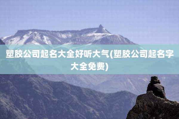塑胶公司起名大全好听大气(塑胶公司起名字大全免费)