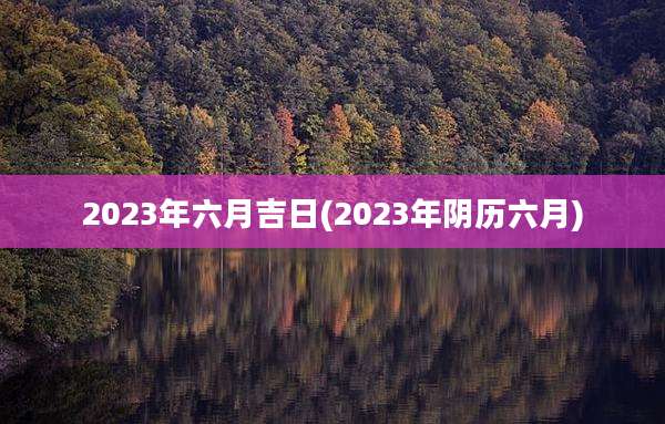 2023年六月吉日(2023年阴历六月)