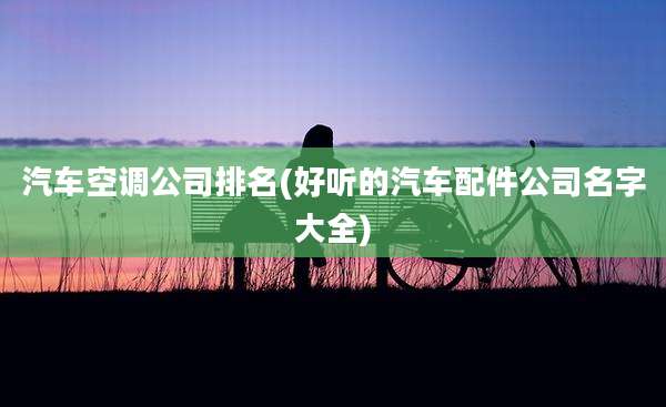 汽车空调公司排名(好听的汽车配件公司名字大全)