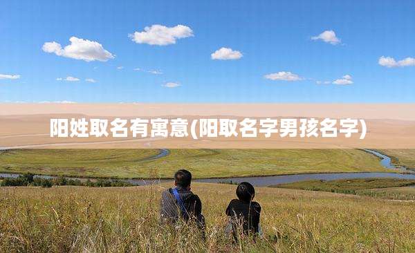 阳姓取名有寓意(阳取名字男孩名字)