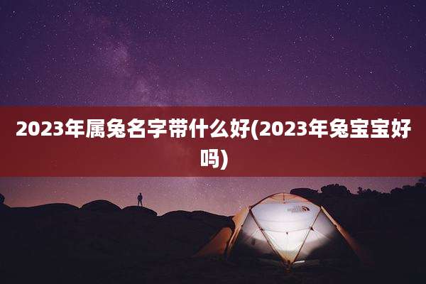 2023年属兔名字带什么好(2023年兔宝宝好吗)