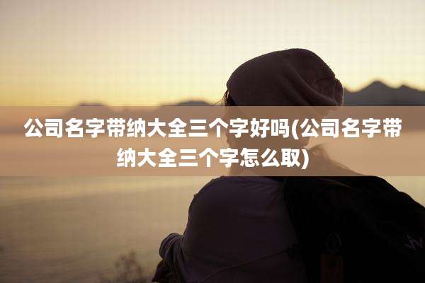 公司名字带纳大全三个字好吗(公司名字带纳大全三个字怎么取)