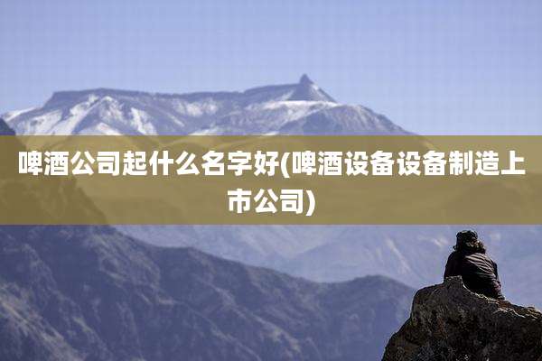 啤酒公司起什么名字好(啤酒设备设备制造上市公司)