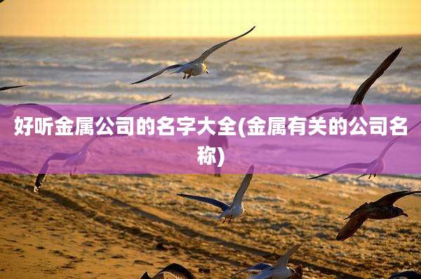 好听金属公司的名字大全(金属有关的公司名称)