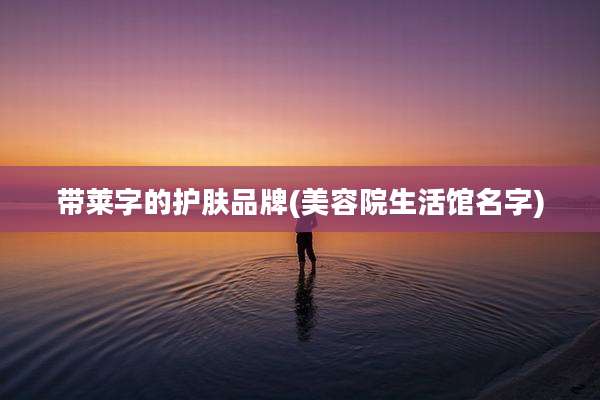 带莱字的护肤品牌(美容院生活馆名字)
