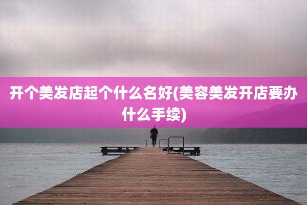 开个美发店起个什么名好(美容美发开店要办什么手续)