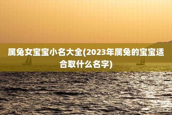 属兔女宝宝小名大全(2023年属兔的宝宝适合取什么名字)
