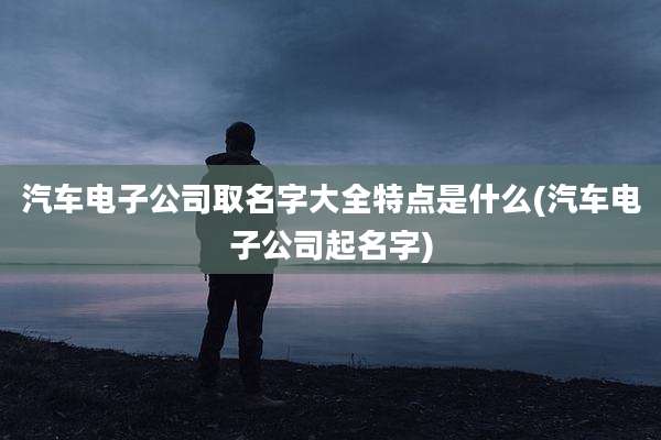 汽车电子公司取名字大全特点是什么(汽车电子公司起名字)