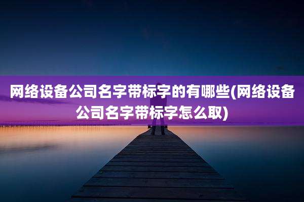 网络设备公司名字带标字的有哪些(网络设备公司名字带标字怎么取)