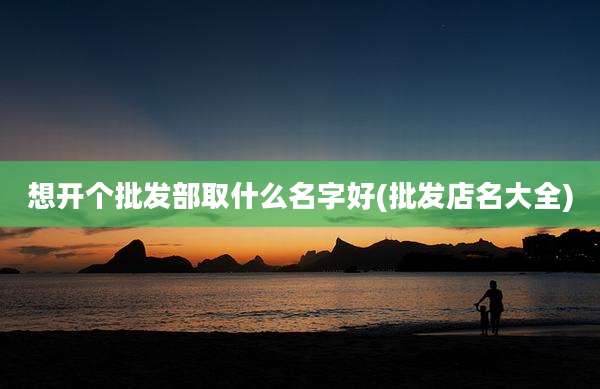 想开个批发部取什么名字好(批发店名大全)