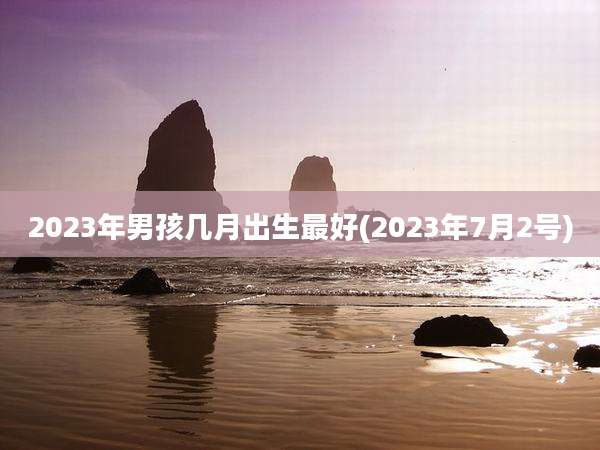 2023年男孩几月出生最好(2023年7月2号)