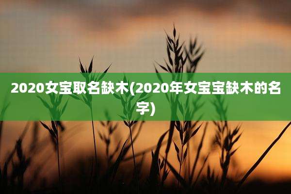 2020女宝取名缺木(2020年女宝宝缺木的名字)