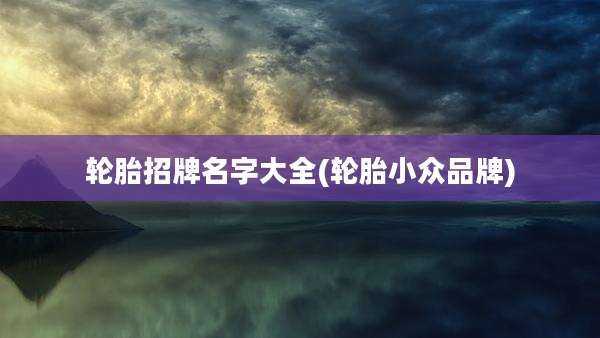 轮胎招牌名字大全(轮胎小众品牌)