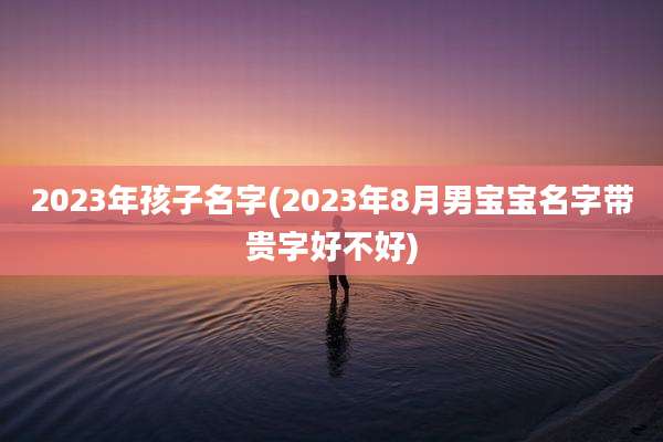 2023年孩子名字(2023年8月男宝宝名字带贵字好不好)