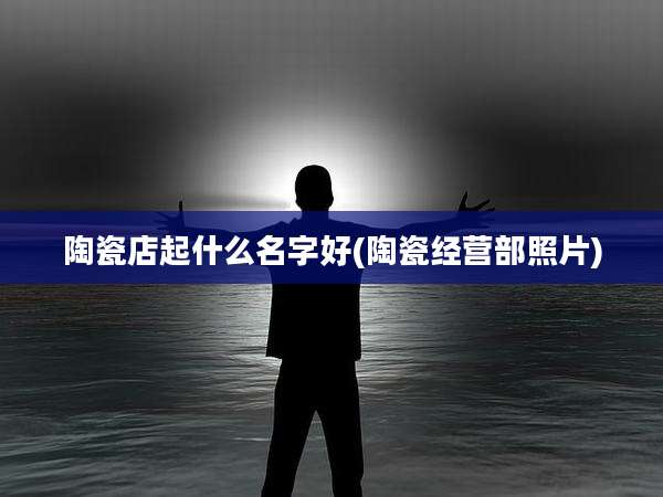 陶瓷店起什么名字好(陶瓷经营部照片)