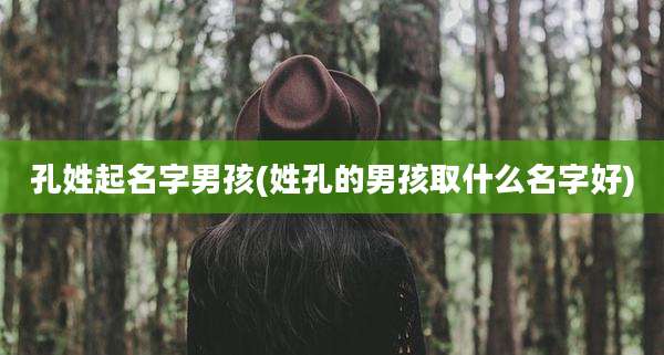 孔姓起名字男孩(姓孔的男孩取什么名字好)
