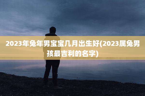 2023年兔年男宝宝几月出生好(2023属兔男孩最吉利的名字)