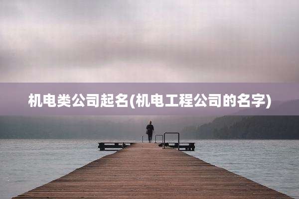 机电类公司起名(机电工程公司的名字)