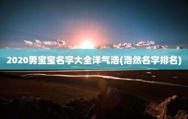 2020男宝宝名字大全洋气浩(浩然名字排名)
