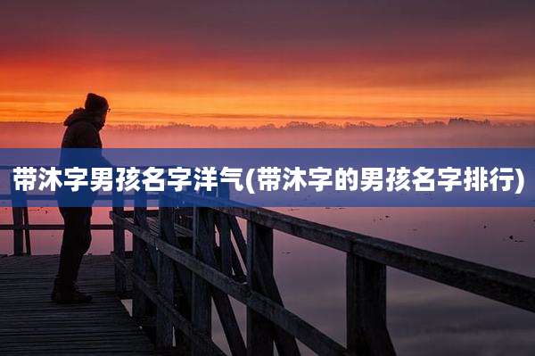 带沐字男孩名字洋气(带沐字的男孩名字排行)