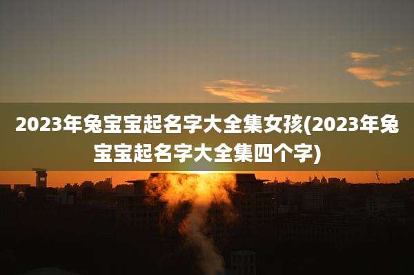 2023年兔宝宝起名字大全集女孩(2023年兔宝宝起名字大全集四个字)