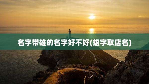 名字带雄的名字好不好(雄字取店名)